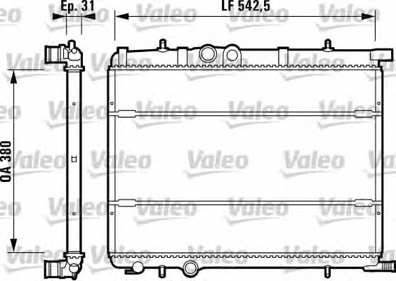 Valeo 732619 Radiator, engine cooling 732619