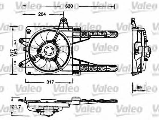 Valeo 698178 Radiator cooling fan motor 698178