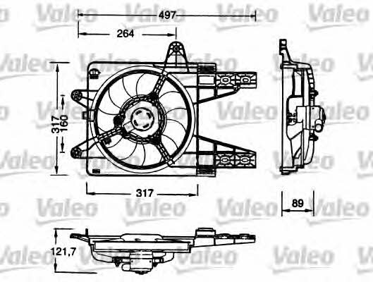 Valeo 698179 Radiator cooling fan motor 698179
