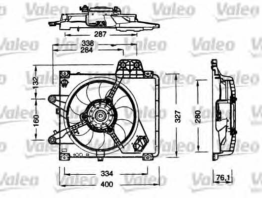 Valeo 698180 Radiator cooling fan motor 698180
