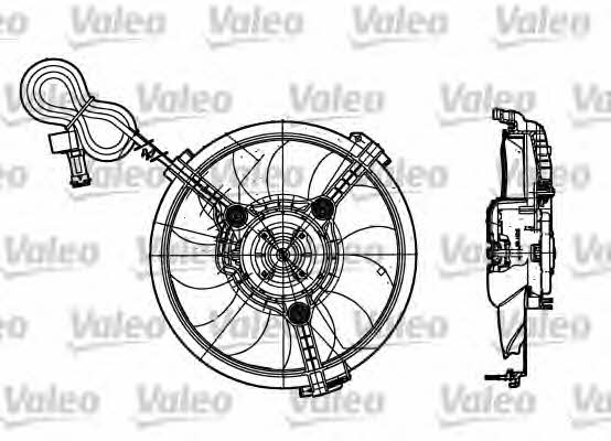 Valeo 698182 Hub, engine cooling fan wheel 698182