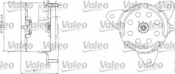 Valeo 698303 Radiator cooling fan motor 698303