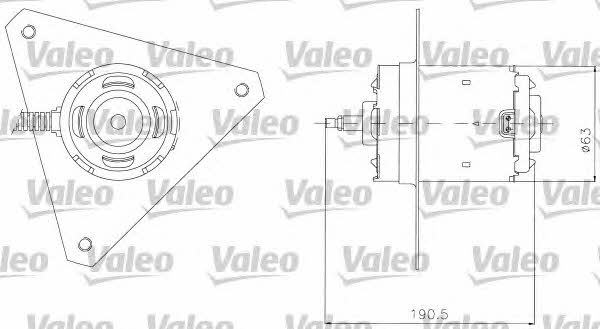 Valeo 698306 Radiator cooling fan motor 698306