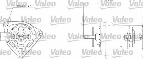 Valeo 698316 Radiator cooling fan motor 698316