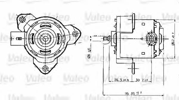 Valeo 698317 Radiator cooling fan motor 698317