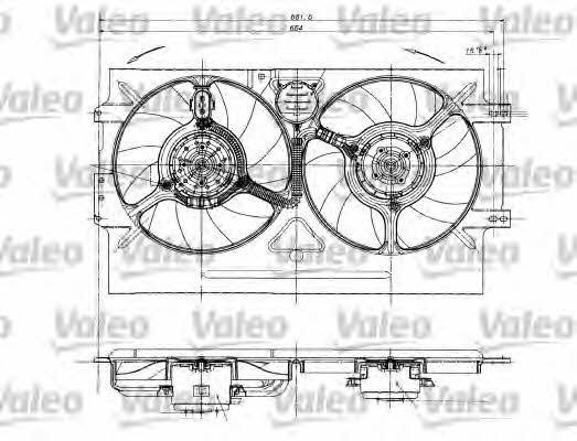 Valeo 698322 Radiator cooling fan motor 698322