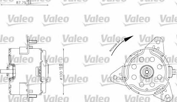 Valeo 698343 Radiator cooling fan motor 698343