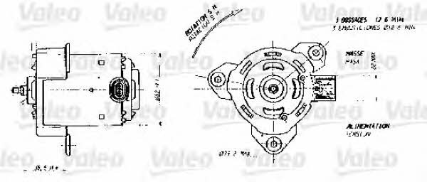 Valeo 698356 Radiator cooling fan motor 698356