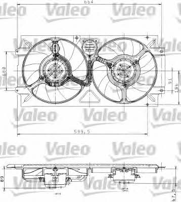 Valeo 698359 Hub, engine cooling fan wheel 698359