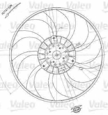 Valeo 698412 Hub, engine cooling fan wheel 698412