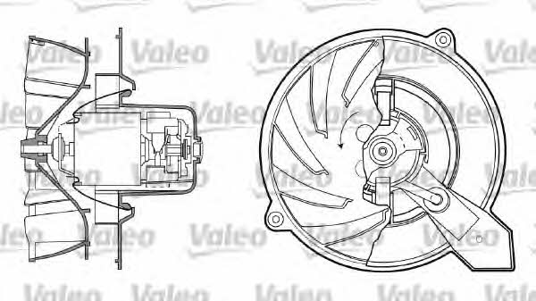 Valeo 698434 Fan assy - heater motor 698434