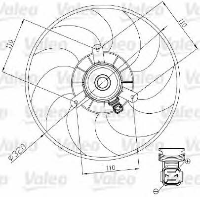 Valeo 698444 Hub, engine cooling fan wheel 698444