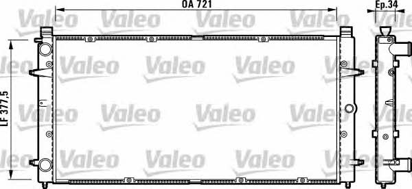 Valeo 732845 Radiator, engine cooling 732845