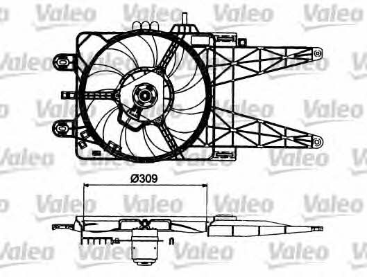 Valeo 698483 Radiator cooling fan motor 698483