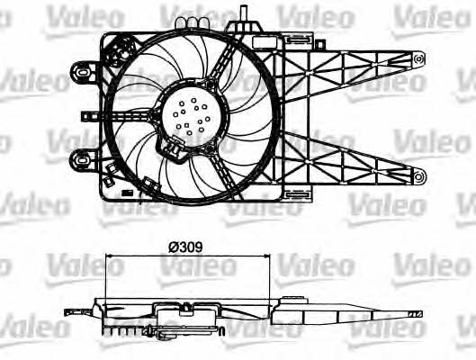 Valeo 698484 Radiator cooling fan motor 698484