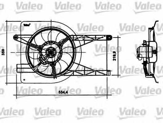 Valeo 698493 Radiator cooling fan motor 698493