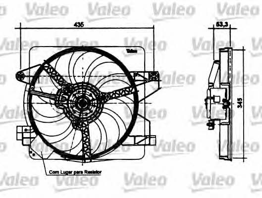 Valeo 698494 Radiator cooling fan motor 698494