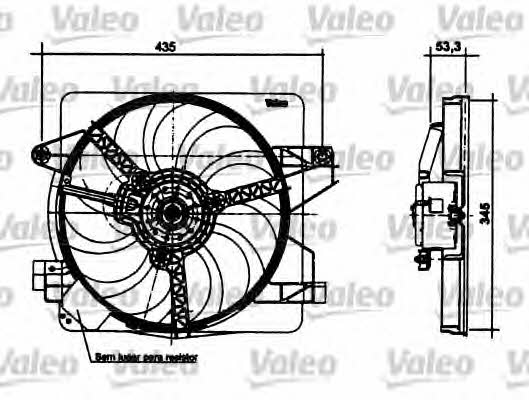 Valeo 698496 Radiator cooling fan motor 698496