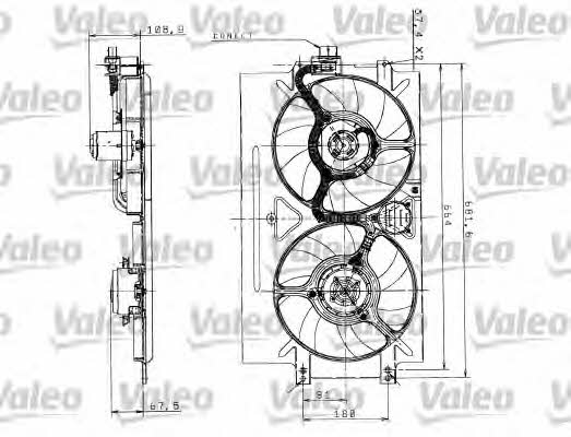 Valeo 698525 Radiator cooling fan motor 698525
