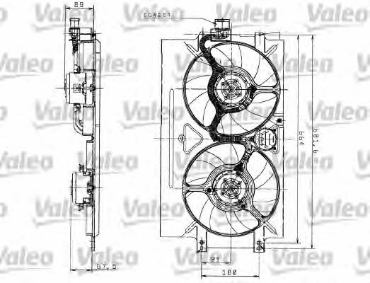 Valeo 698526 Radiator cooling fan motor 698526