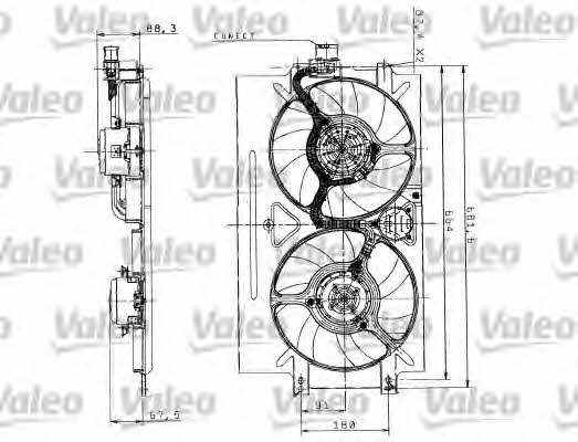 Valeo 698527 Radiator cooling fan motor 698527