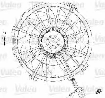 Valeo 698542 Hub, engine cooling fan wheel 698542