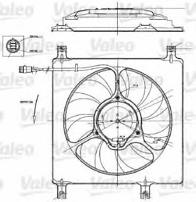 Valeo 698552 Radiator cooling fan motor 698552