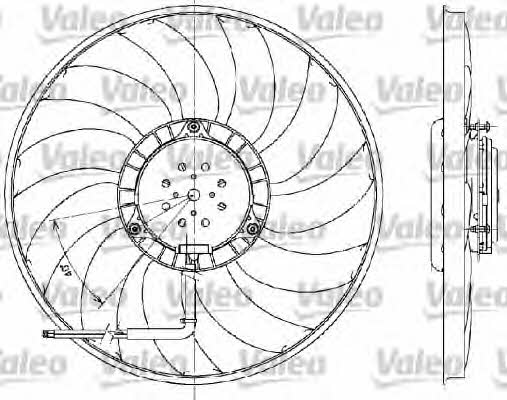 Valeo 698609 Hub, engine cooling fan wheel 698609