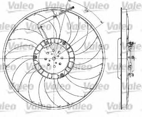 Valeo 698610 Hub, engine cooling fan wheel 698610