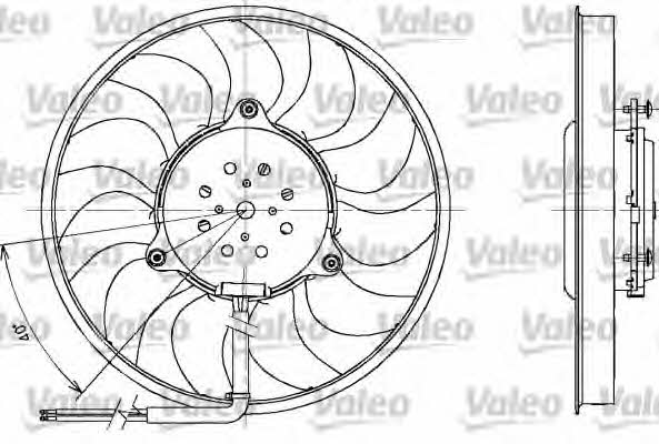 Valeo 698611 Hub, engine cooling fan wheel 698611