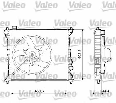 Valeo 733074 Radiator, engine cooling 733074