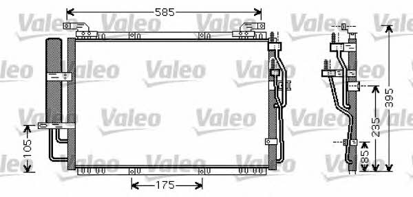Air con condenser Hyundai Matrix: 818075 Valeo AC Condenser
