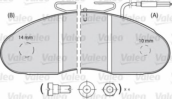 Valeo 598001 Brake Pad Set, disc brake 598001