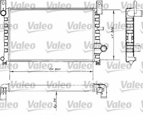 Valeo 730484 Radiator, engine cooling 730484