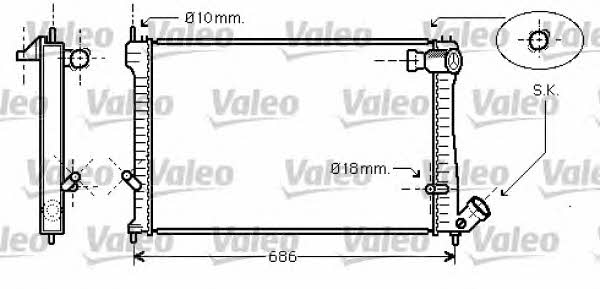 Valeo 734455 Radiator, engine cooling 734455