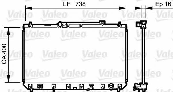 Valeo 734489 Radiator, engine cooling 734489