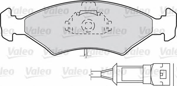 Valeo 598166 Brake Pad Set, disc brake 598166