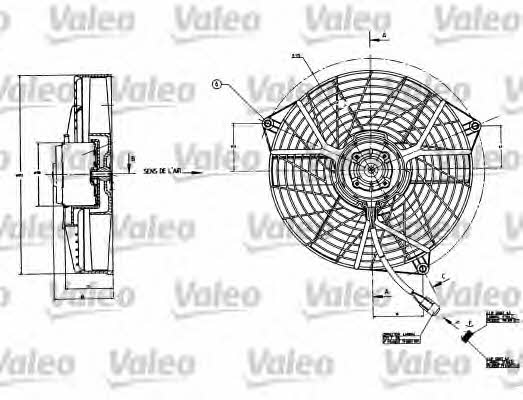 Valeo 883556 Hub, engine cooling fan wheel 883556