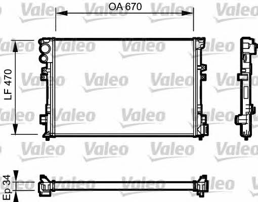 Valeo 731168 Radiator, engine cooling 731168