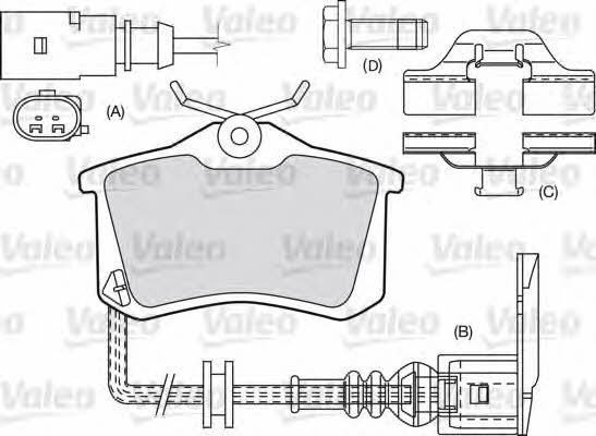 Valeo 598681 Brake Pad Set, disc brake 598681