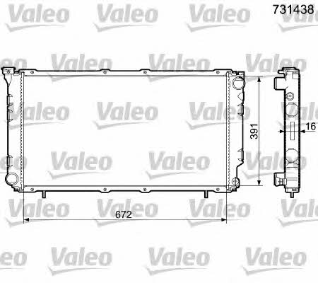 Valeo 731438 Radiator, engine cooling 731438
