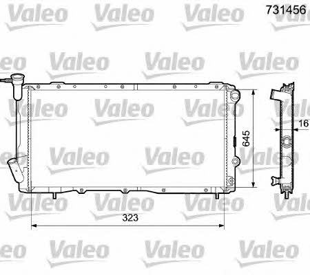 Valeo 731456 Radiator, engine cooling 731456