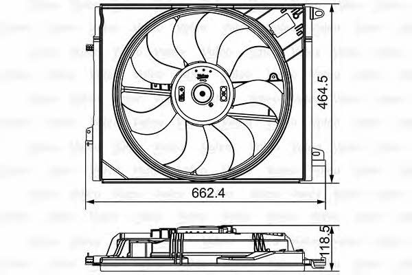 Valeo 696881 Radiator cooling fan motor 696881