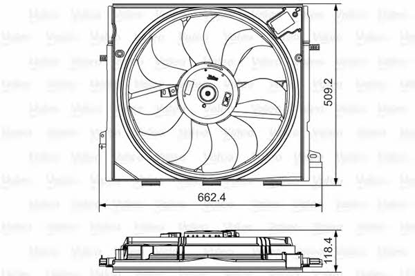 Valeo 696873 Radiator cooling fan motor 696873