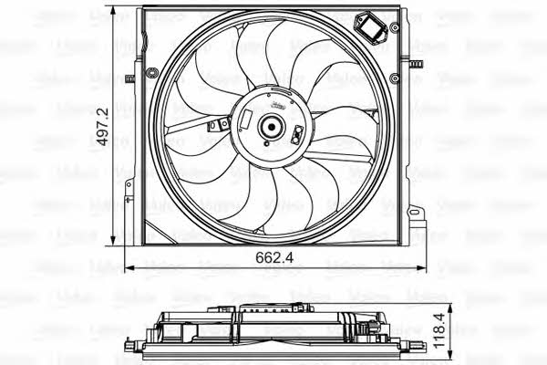 Valeo 696583 Hub, engine cooling fan wheel 696583