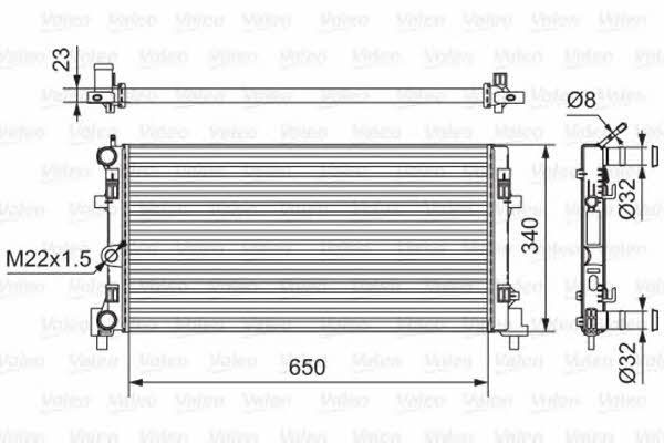 Valeo 701522 Radiator, engine cooling 701522
