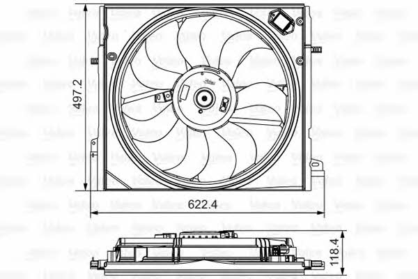 Valeo 698582 Hub, engine cooling fan wheel 698582