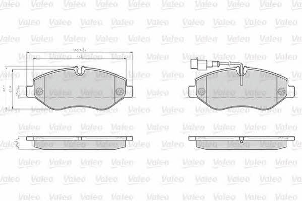 Valeo 872230 Brake Pad Set, disc brake 872230