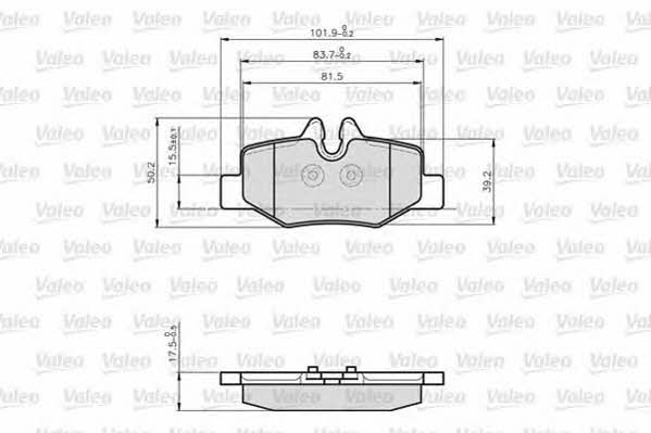 Valeo 872008 Brake pad set 872008 872008 Valeo Brake pad set