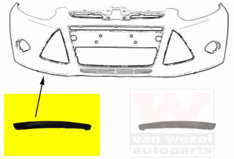 1945502 Van Wezel Front bumper spoiler right